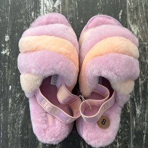 UGG Women's Disco Stripe Slippers Platform Slide Sandals